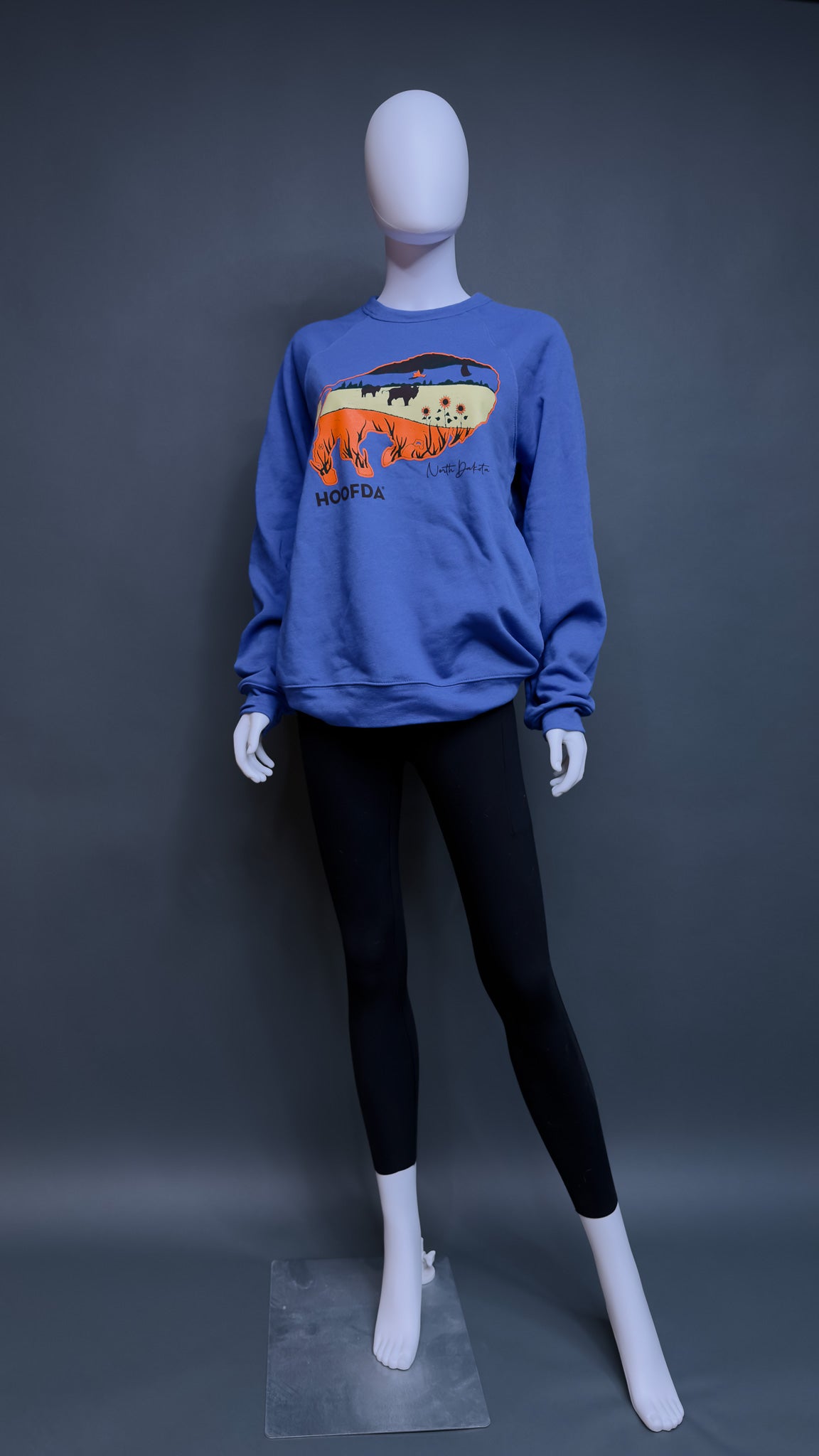 Bison Feels Like Home ND Fleece Sweatshirt Royal