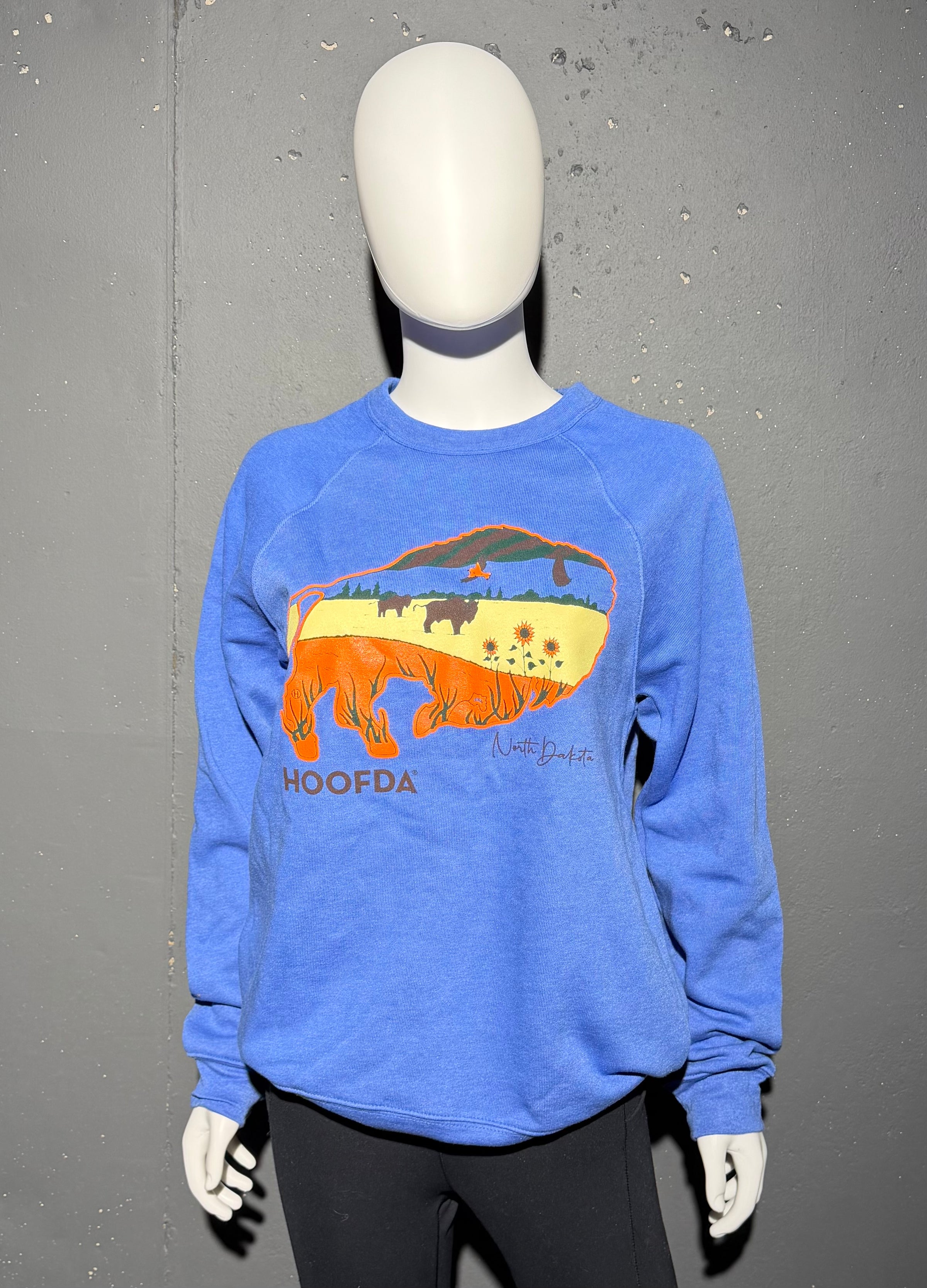 Bison Feels Like Home ND Fleece Sweatshirt Royal