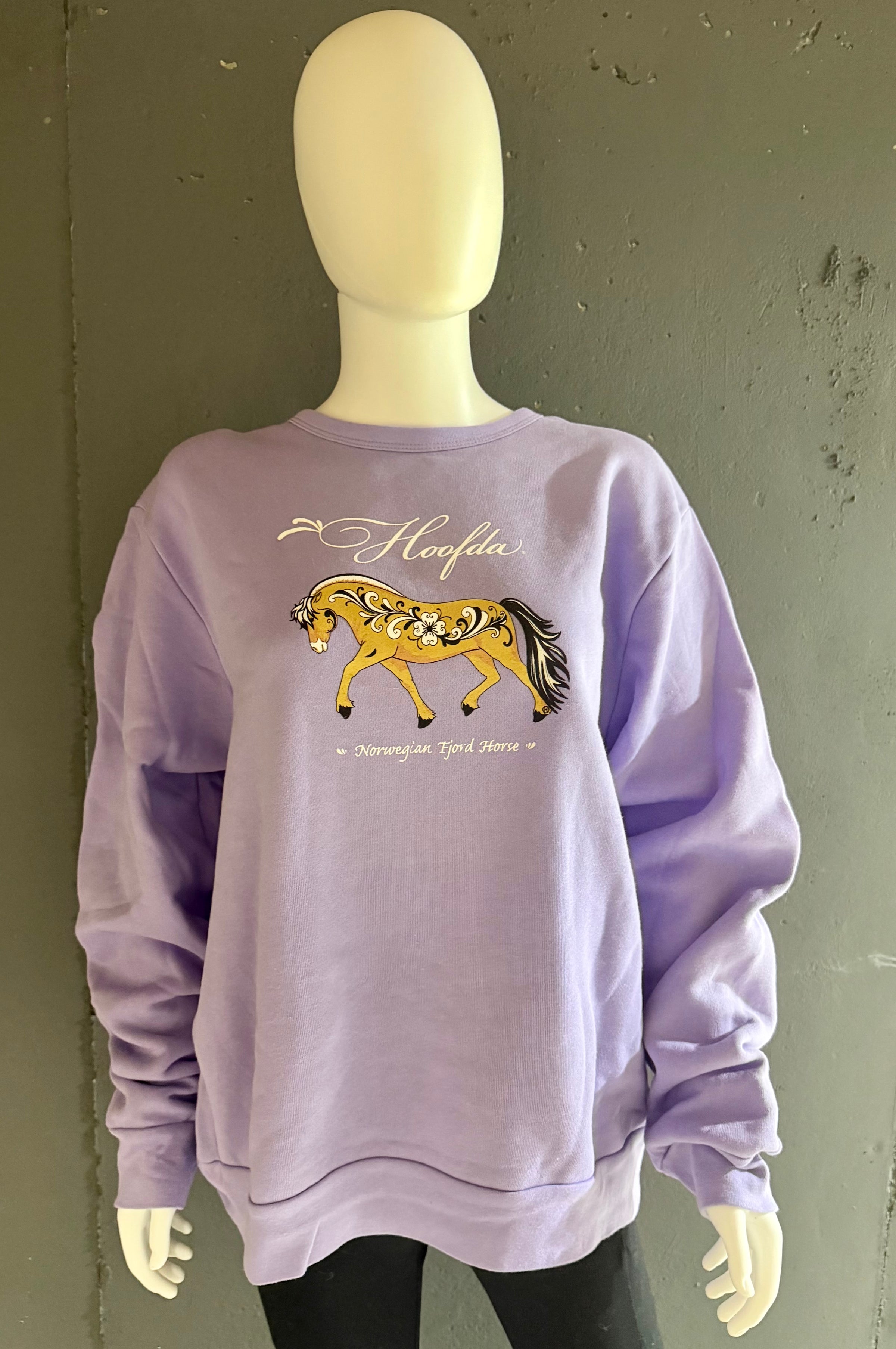 Norwegian Fjord Fleece lavender rosemaling