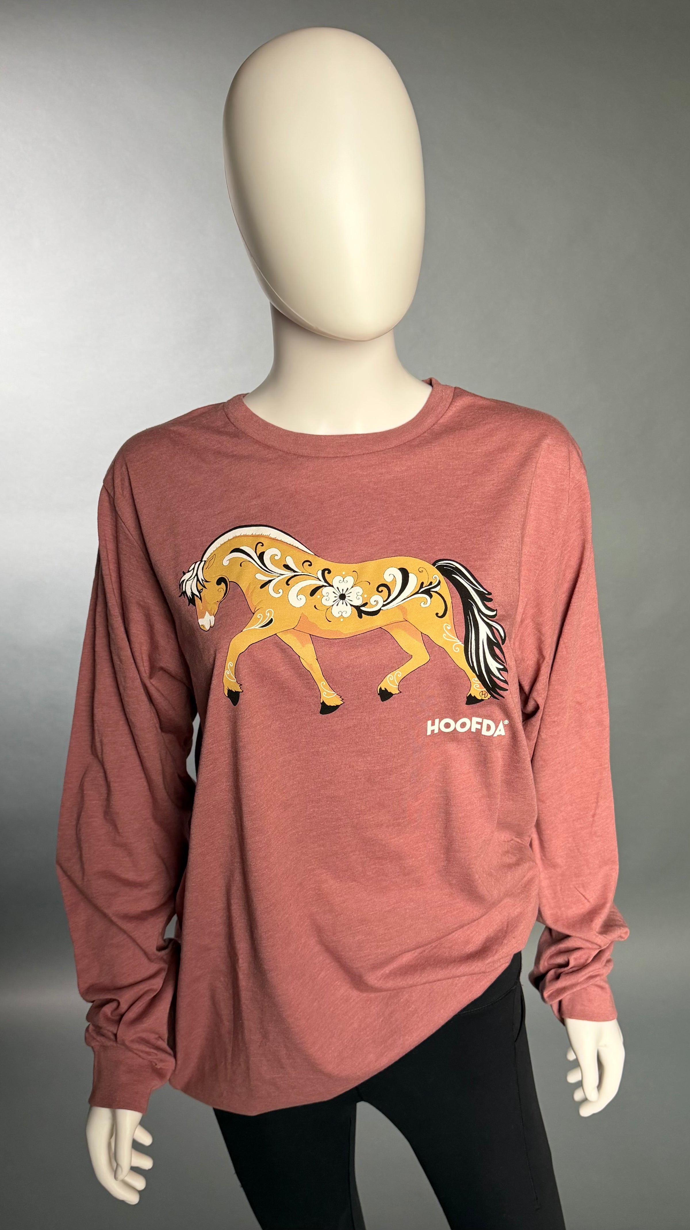 Norwegian Fjord Horse Rose Long Sleeve new