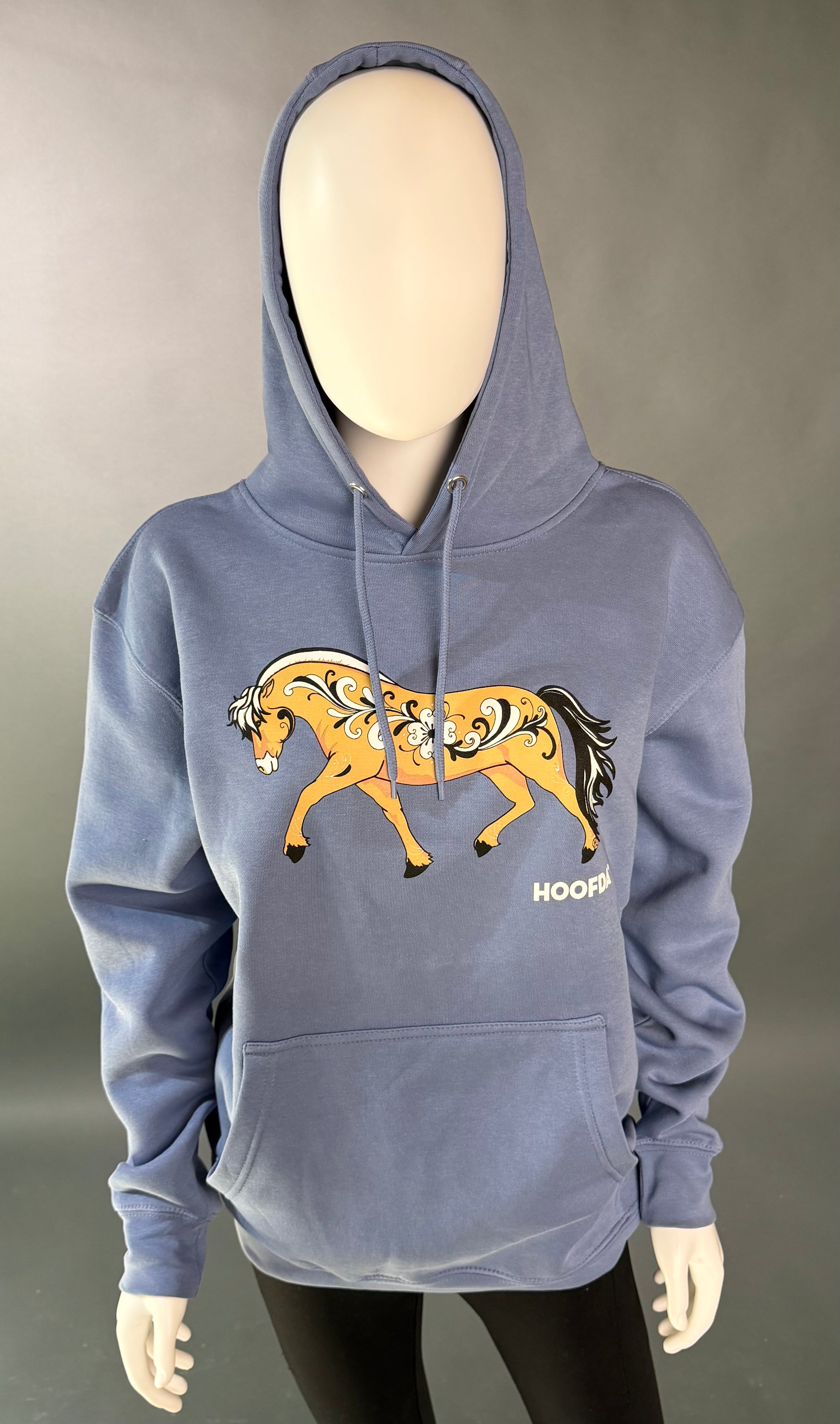 Norwegian Fjord Fleece Hooded Sweatshirt Colony Blue