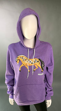 Norwegian Fjord Fleece Hooded Sweatshirt Purple