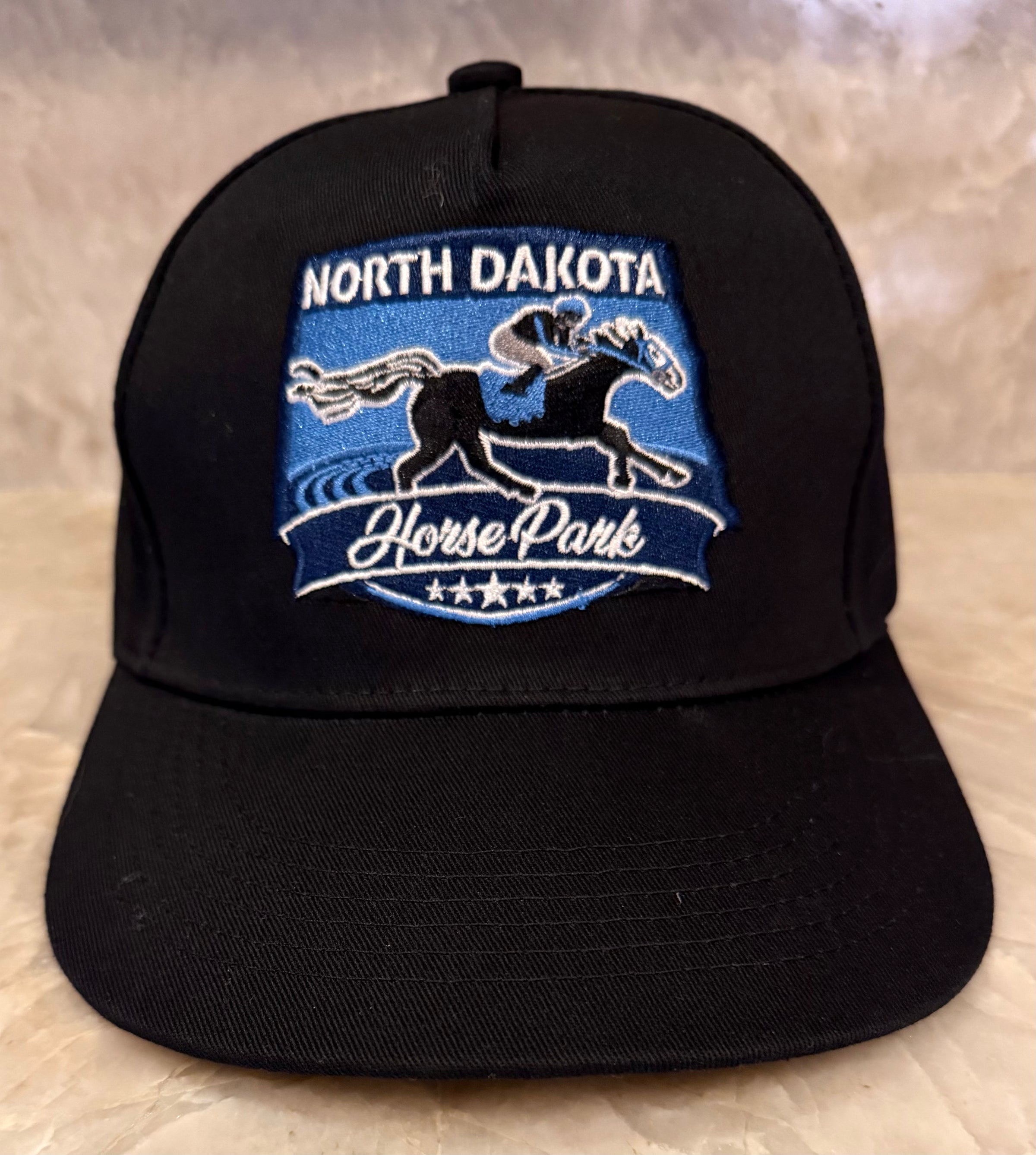North Dakota Horse Park Black Adjustable Trucker Hat