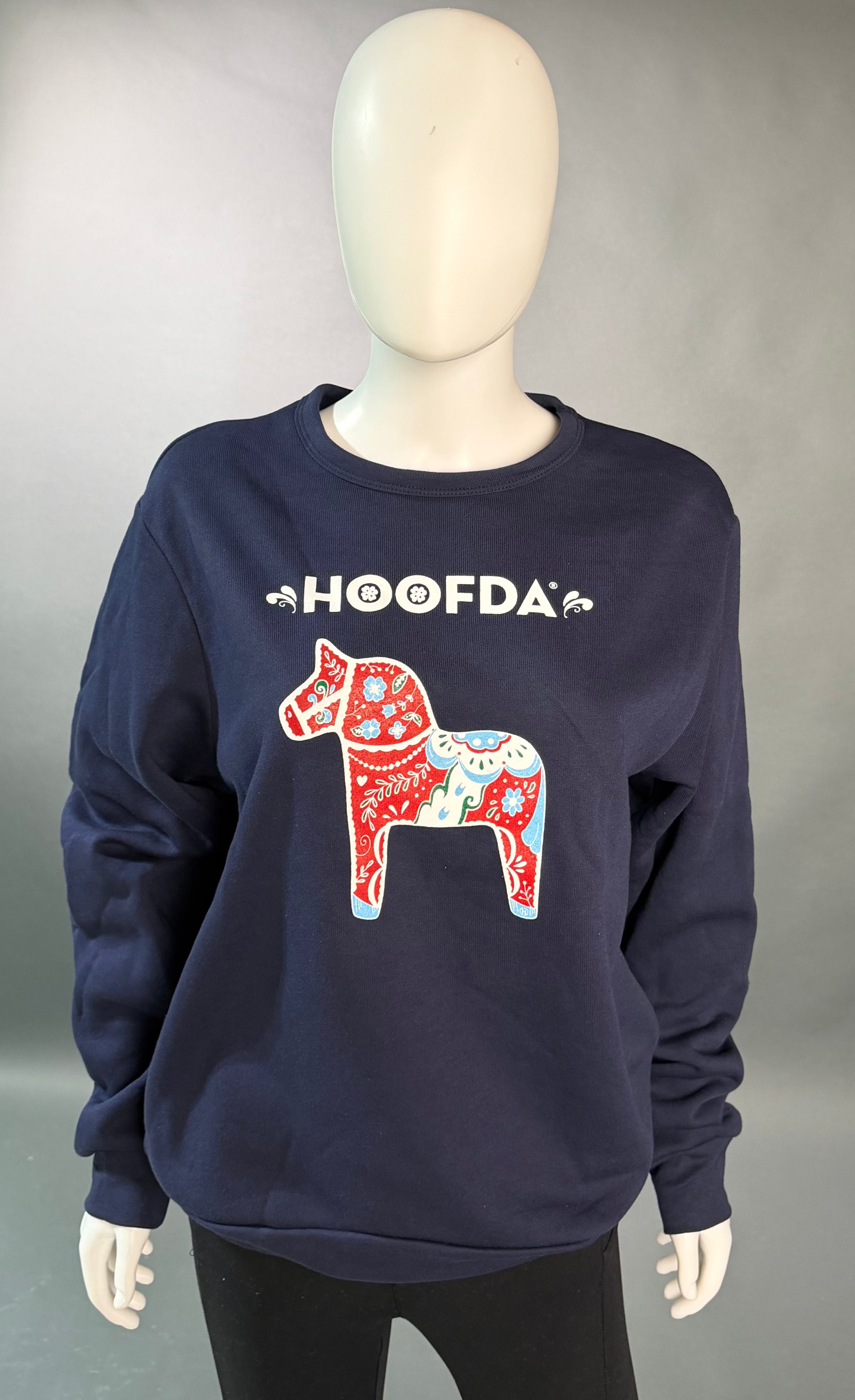 Swedish Artsy Dala Horse Fleece Sweatshirt