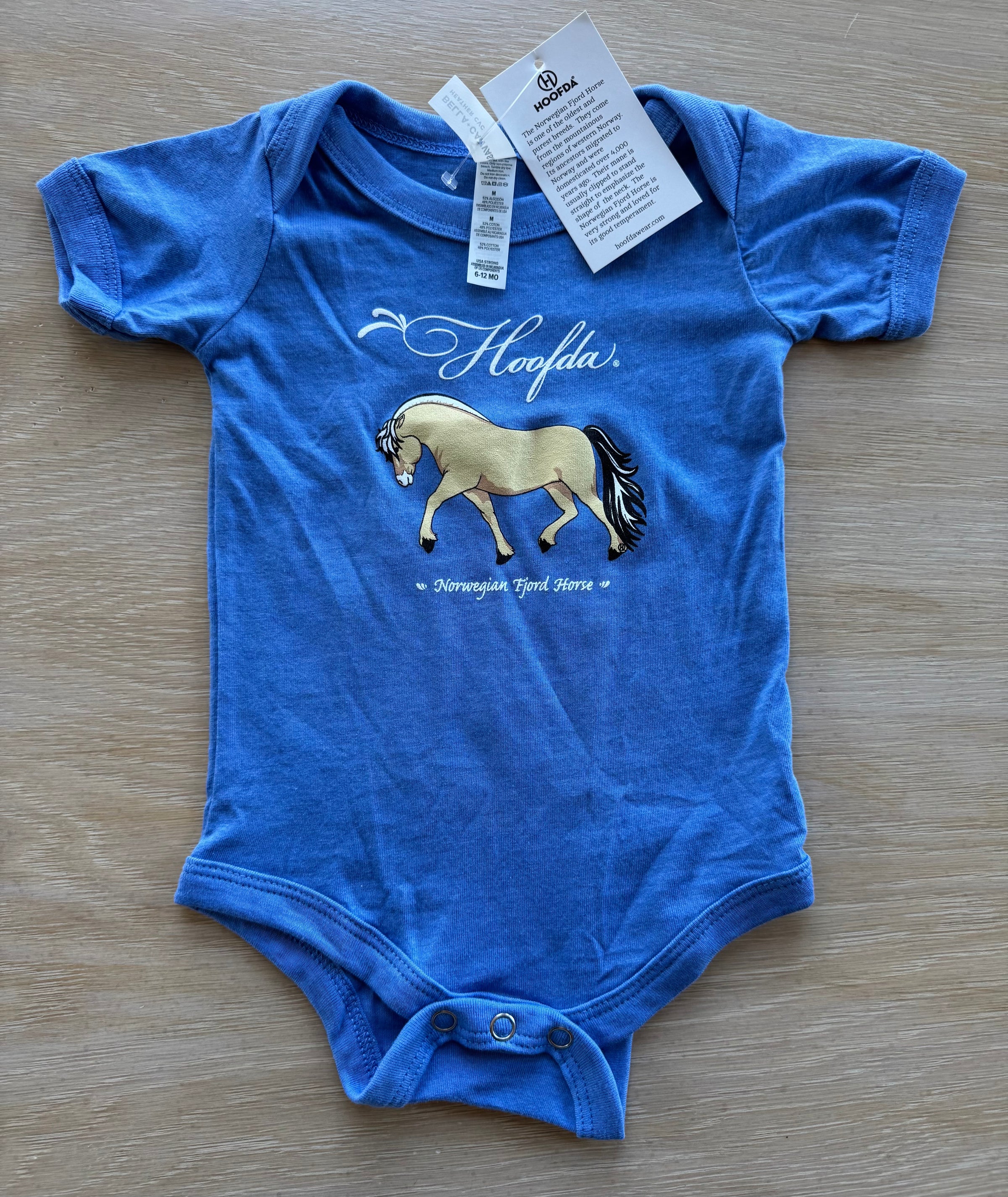 Norwegian Fjord Horse Onesie Blue