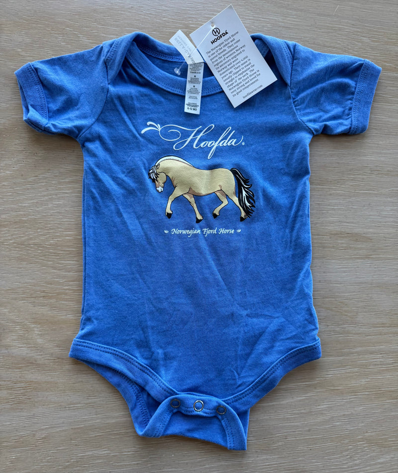 Norwegian Fjord Horse Onesie Blue