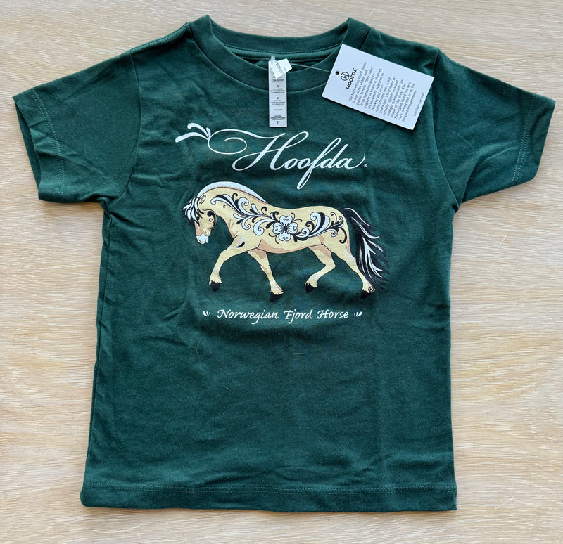 Norwegian Fjord Horse Toddler Rosemaling Forrest Green
