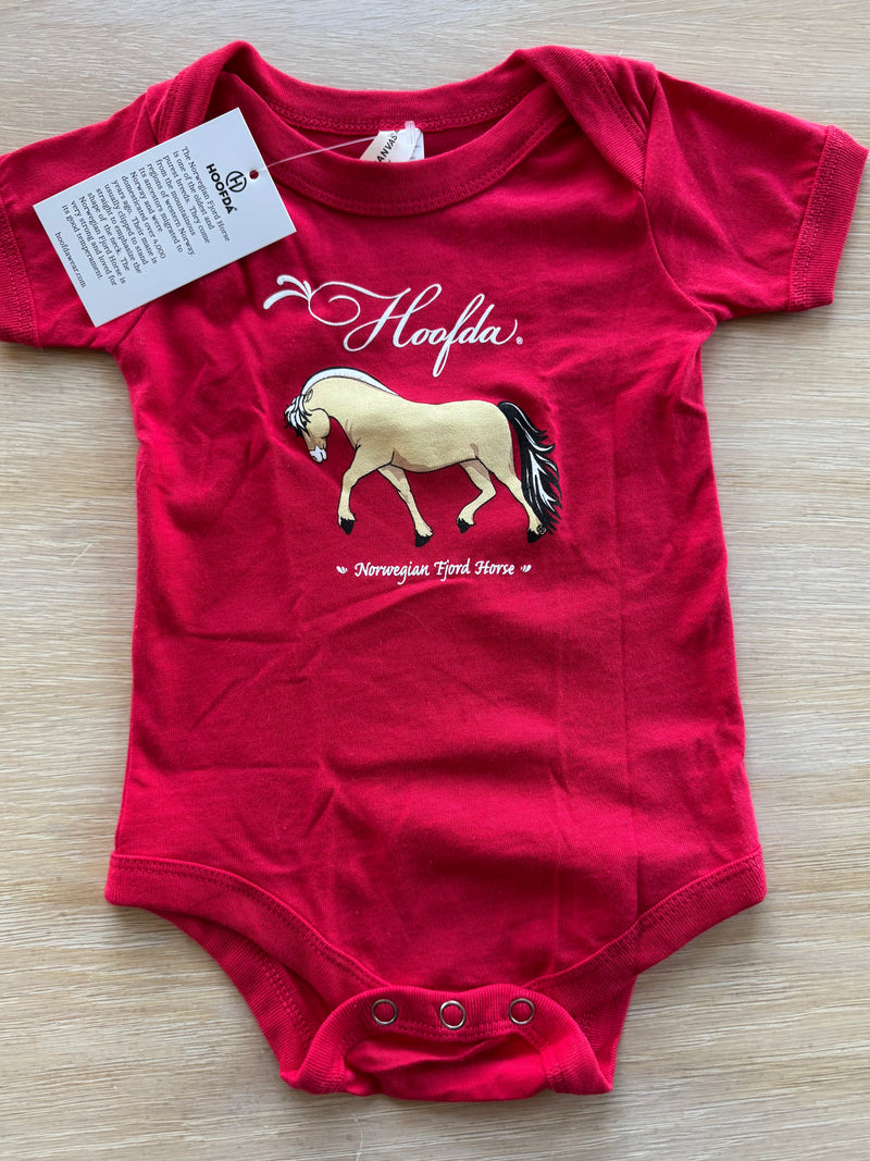 Norwegian Fjord Horse Onesie Red