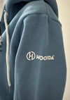 Norwegian "Grey" Fjord Horse Full Zip Dusty Blue Hoodie