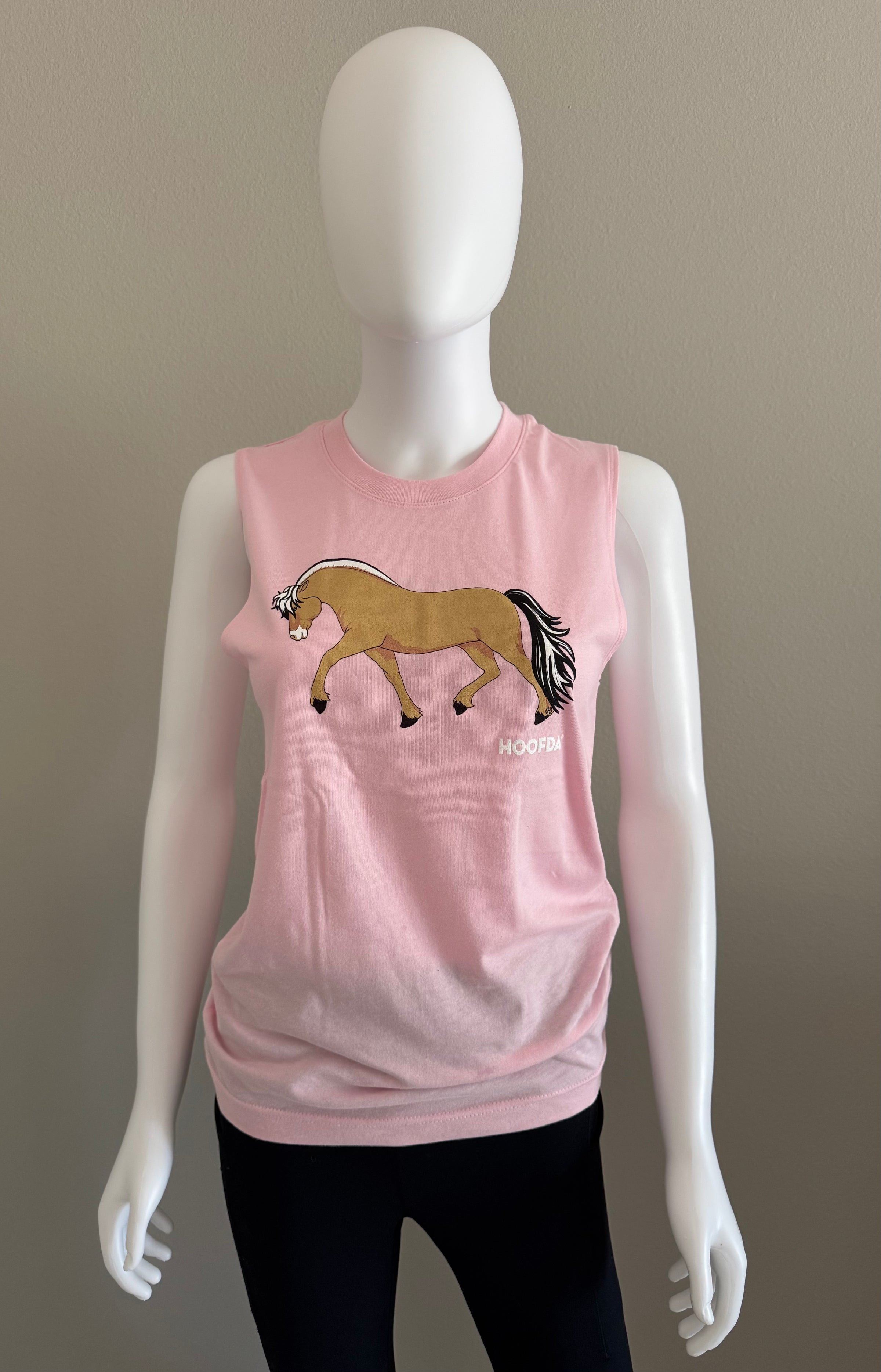 Norwegian Fjord Horse Unisex Jersey Muscle Tank Pink