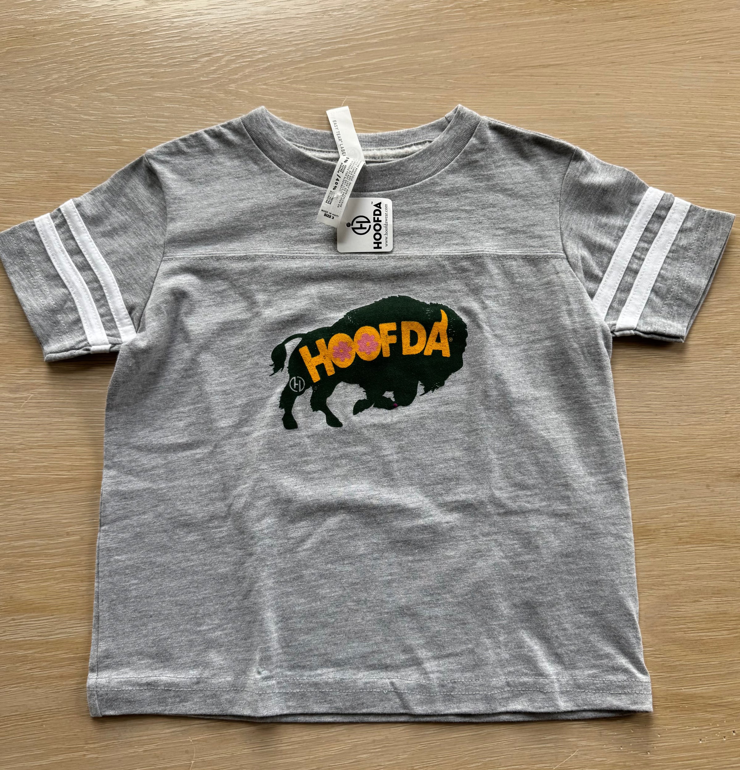 Bison Heads Pink Toddler Football Jersey T-Shirt