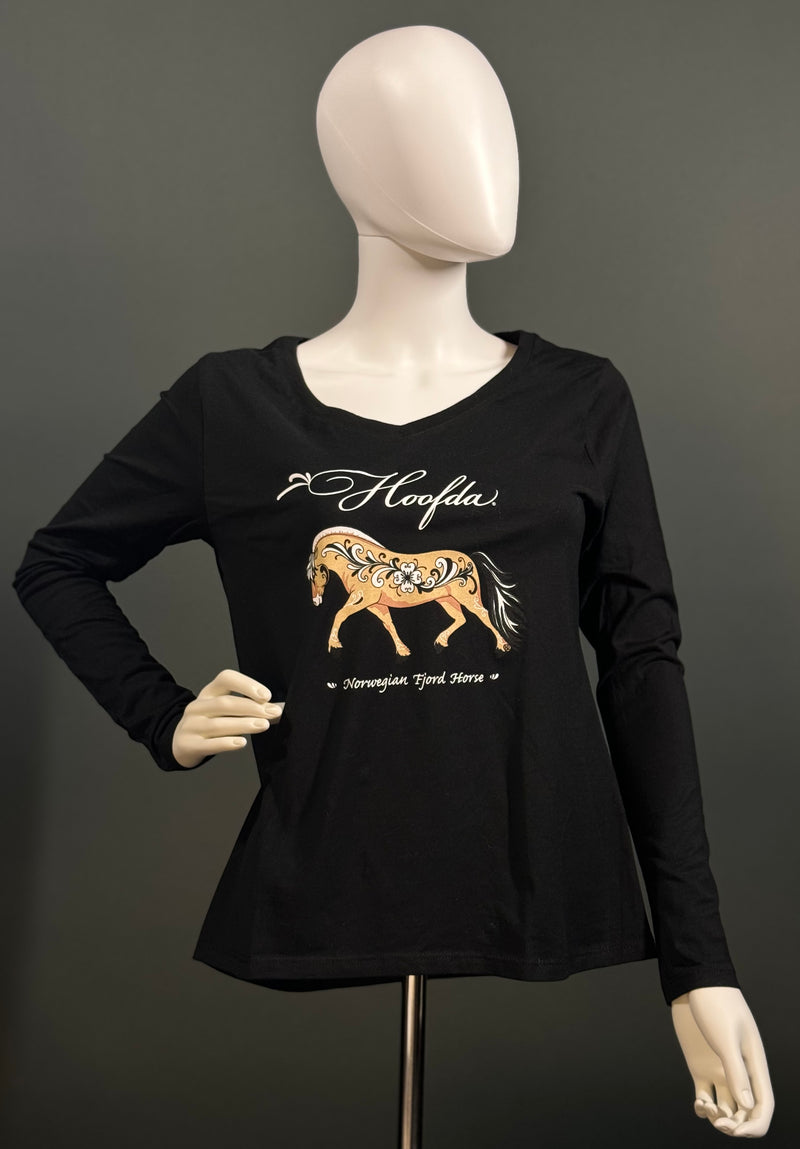 Norwegian Fjord Horse Vneck Ebony