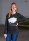 Bison Floral Women's Camo Sweatshirt